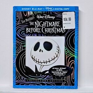 Disney Nightmare Before Christmas Blu-ray Collector Edition Tim Burton Slipcover